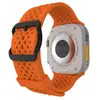 Adecuado para apple watch Ultra9876543210 generación se orificio de mijo correa de reloj de silicona transpirable nuevo