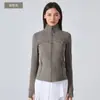 Novidade Outono e Inverno Veludo Fino Quente Roupas de Yoga Tops e Jaquetas para Mulheres, Cintura Marcada e Emagrecimento Roupas de Corrida Fitness, Manga Longa Daw178