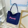 Verano 2025 Nuevo Bolso de Lona de Gran Capacidad para Mujer Casual Moda Estilo Coreano Bolso Tote Bolso de Tela Estilo Carta