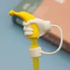 Nuevo tapón de tapa de pajita a prueba de polvo de gran diámetro de 10 mm se puede reciclar linda taza de té de leche tapón de pajita grueso fabricantes suministro