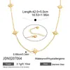 Colar Europeu e Americano silencioso e bonito para mulheres, aço inoxidável, ouro 18k, pingente de estrela de cinco pontas, zircônia, corrente de clavícula, não desbota a cor, atacado