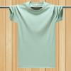 Camiseta de verano de media manga para hombre, de manga corta, para deportes al aire libre, de algodón puro, con logotipo imprimible.