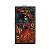 Banner de Fondo de Halloween Decoración de Fiesta Banner del Día de Muertos Tela Colgante de Atmósfera Cortina de Puerta Tela de Decoración de Garaje de Navidad