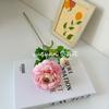 Decoración de Pared de Flor de Loto y Peonía Simulada de 2 Cabezas, Decoración Creativa de Flores para Arco de Boda, Caja de Regalo de Flores Rellena, Accesorios de Fotografía