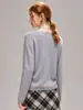 Novedades para Otoño/Invierno 26: Suéter de lana básico de cuello en V de alta gama lujoso, hilo de marca específica de lana australiana 100S