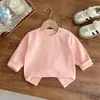 Camada Base de Algodão Macio com Botões no Ombro Infantil, Camisa de Outono para Meninos e Meninas, Top de Peça Única para Primavera e Outono, Pijama de Bebê, Gola Redonda para Bebês