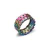 Diseño de nicho avanzado sentido escamas de pez hueco anillo de acero inoxidable Europa y Estados Unidos nuevo hombres y mujeres anillo de acero de titanio galvanizado