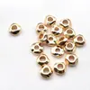 Piezas Separadoras Irregulares de 6 mm Color Cobre Chapado en Oro de 18 Quilates que Conservan el Color, Cuentas Planas de Plata Triturada, Cuentas Separadoras Accesorios para Manualidades con Cuentas Hechas a Mano