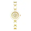 Reloj de cuarzo de lujo de alta calidad para mujer, reloj de pulsera redondo moderno y a la moda, adecuado como accesorio o regalo