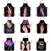 Ropa de trabajo de barbero de comercio exterior personalizada, delantal de cocina, delantal hecho a mano para estudio DIY, delantal de manicurista