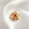Cobre Banhado a Ouro Zircônia de Alta Retenção de Cor Contas Espaçadoras Trevo de Duas Fileiras Acessórios para Joias Artesanais DIY Fabricante Atacado