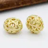 Cuentas huecas de 7x10 mm de Zhongxing, material para joyería artesanal, collar, pulsera, cuentas