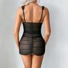 Moda Verão 2025 Transfronteiriça Europeia e Americana Novo Vestido Feminino de Alça Justo ao Quadril Plissado Em Relevo