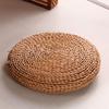 Tapete Tatami Redondo Feito de Junco e Palha de Milho, Almofada Espessa para Sentar, Tapete para Janela de Canto, Tapete de Meditação, Tapete Zen de Rattan Estilo Japonês