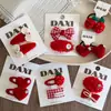 Año Nuevo Rojo Amor Lazo Fresa Infantil Pasador Diadema Par Pasador Pinza Lateral Goma