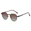 Gafas de Sol Retro Europeas y Americanas de Metal de Moda Simples Coreanas de Gama Alta Lisas Anti-UV Versátiles Modernas