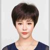 Peluca de Pelo Corto para Mujer, Peinado Transpirable y Ligero para Madres de Mediana Edad y Mayores, con Flequillo Lateral, Fibra de Alta Temperatura, Gorro Peluca para Verano