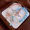 Pulsera Elástica Retro de Cristal Artificial de Fresa, Circonita, Flor Geométrica con Cuentas, Moda Nicho Elegante de Alta Gama, Joyería de Mano para Mujer