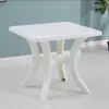 Juego de Mesa y Sillas de Plástico para Puesto de Comida, Puesto de Barbacoa al Aire Libre, Mesa Redonda para Antojos Nocturnos, Silla con Respaldo, Mesa y Sillas Sencillas e Informales para Playa