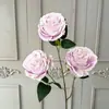 Flores Artificiales de Rosa en Capas de 3 Cabezas con un Toque de Alta Gama para Decoración del Hogar, Adornos de Flores Falsas, Accesorios para Fotografía y Flores Artificiales de Exportación