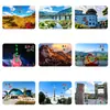 Imanes de Refrigerador de Vidrio Escénico de Ji'an - Cinco Picos Femeninos al Atardecer, Majestuosas Cordilleras - Souvenir Turístico, Regalo Creativo Cultural para Decoración del Hogar