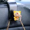 Gancho de carro desenho animado gato Jingdang gancho de armazenamento multifuncional para encosto de banco de carro gancho decorativo criativo para carro diy