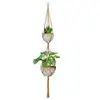 Cuerda de Algodón Tejida a Mano Estilo Bohemio Maceta para Plantas y Flores Cesta Colgante Bolsa de Red Cuerda para Colgar Colgante de Pared Cuerda para Colgar