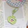 Nuevo Llavero de Manzana a Cuadros KT Dulce Ins Corazón de Chica Linda Suave Lindo Estudiante Accesorios Colgantes para Mochila Lote