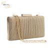 Bolso Cruzado de Cadena Plegada Transfronterizo Bolso de Mano Cheongsam Simple de Gama Alta Bolso para Vestido de Noche Bolso de Banquete