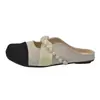 Mules cerrados de punta redonda estilo francés inspirados en Chanel para mujer, aptos para usar en exteriores, nuevos zapatos Mary Jane brisa de verano 2026