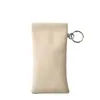 Bolsa Portátil para Guardar Gafas con Cierre Automático, Estuche Colgante para Gafas, Anillo Colgante de Cuero para Gafas de Sol, Caja de Almacenamiento con Apertura Elástica
