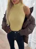 Chaleco de Punto Transfronterizo Estilo Europeo y Americano Verano 2026 Nuevo Chaleco de Punto Base Elegante para Mujer Cuello Semialto Ajustado Adelgazante