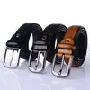 Cinturón de Cuero Sintético PU para Hombre con Hebilla de Pin, Cinturón Versátil en Relieve para Negocios y Uso Diario, Al por Mayor en Stock