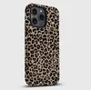 Adequado para iPhone 16/17 Promax Estilo Cool Ins Nicho Capa de Celular Costurada com Maçã 15 Estampa de Leopardo Colorida