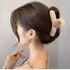 Clip de peluche de oso bonito para otoño e invierno, clip de tiburón para niña, clip grande para el cabello, clip para el cabello con cuerda, accesorios para el cabello para mujer