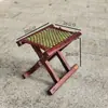 Taburete plegable estilo vintage, silla plegable para exteriores, taburete de madera maciza hecho de madera de robinia, adecuado para barbacoas, uso doméstico y portátil para pescar