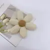 Tecido acessórios florais coloridos fofos bordado DIY algodão flor de seis pétalas acessórios para cocar acessórios para broche atacado