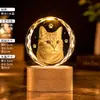Cruz Novo Produto Relógio Cristal Presente Personalização Personagem Animal de Estimação Lembrança Troféu Luminoso Ornamento de Cristal para Mesa