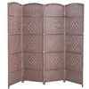 Biombo Plegable Tejido Bambú Tejido Hecho a Mano Divisor de Sala de Estar Biombo Plegable de Entrada Interior Estilo Antiguo Pantalla Móvil Libremente No