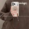 Aplicable a Funda para iPhone 18promax iPhone17 de Apple con Correa Textura Simple Moda Estilo Mujer Coco Mármol