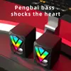2039 Audio Escritorio Hogar Mini altavoz portátil Altavoz de escritorio USB con cable altavoz subwoofer