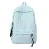Mochila de Algodão Bordada Cor Sólida Padrão Diamante, Nova Mochila Unissex, Bolsa para Estudante Universitário, Bolsa para Laptop, Bolsa Casual para o Dia a Dia