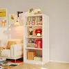 Estantería Pequeña de Acero, Estante de Almacenamiento de Espacio Estrecho, Gabinete de Almacenamiento de Metal Integrado de Pie para Lado de Sofá/Montaje en Pared, Estantería para Almacenamiento en el Hogar