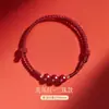 Pulsera Roja del Año Zodiacal con Cuentas de Cinabrio, Hecha a Mano para Hombres y Mujeres, Amuleto Ajustable Infantil Regalo