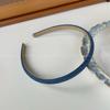 Diadema Otoñal Azul Denim para Mujeres que Salen, Pasador Versátil Simple, Diadema Estilo Coreano, Diadema para Cabeza Alta, Tocado Elegante