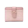 Cartera corta nueva para mujer Otoño/Invierno Hopper Estilo Coreano Piel PU Piedra de Perro Multifuncional para Estudiantes con Cremallera para Monedas