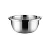 Tazón Espesado de Acero Inoxidable 304, Frasco Multiusos para Condimentos, Lavado de Arroz, Lavado de Verduras, Amasado de Masa, Tazón para Ensaladas, Colador de Arroz, Tazón para Lavar Verduras con Logo