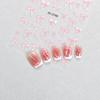 Celebridad de Internet Pura Deseo Cinta Lazo Pegatinas para Uñas Blanco y Negro Dos Tonos Rosa Semitransparente de Gama Alta Versátil Decoración de Encaje