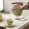 Pintura al Óleo de Margarita Pintada a Mano Estilo Mariposa Taza de Feria Cerámica Kung Fu Juego de Té Hogar Pequeño Fresco Divisor de Té Mariposa