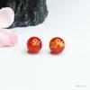 Guan Yu Ágata Roja Grabada Cuentas Sueltas Calcedonia Año del Dragón Cuentas Redondas Pulsera DIY Venta al por Mayor de Fábrica Dropshipping S3121502
